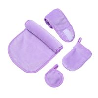 Casual Solid Color Other Materials Makeup Remover Towel 4 Pieces Set sku image 12