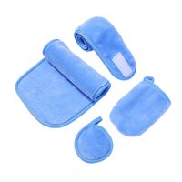 Casual Solid Color Other Materials Makeup Remover Towel 4 Pieces Set sku image 6