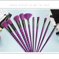 Lady Nylon Plastic Handgrip Makeup Brushes 1 Set sku image 5