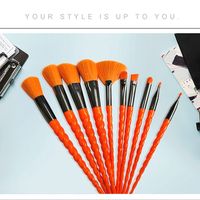Lady Nylon Plastic Handgrip Makeup Brushes 1 Set sku image 6