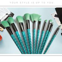 Lady Nylon Plastic Handgrip Makeup Brushes 1 Set sku image 2