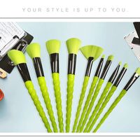 Lady Nylon Plastic Handgrip Makeup Brushes 1 Set sku image 3