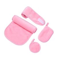 Casual Solid Color Other Materials Makeup Remover Towel 4 Pieces Set sku image 9