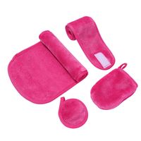 Casual Solid Color Other Materials Makeup Remover Towel 4 Pieces Set sku image 11