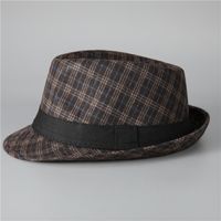Men's Basic Simple Style Solid Color Big Eaves Fedora Hat main image 5