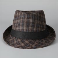Men's Basic Simple Style Solid Color Big Eaves Fedora Hat main image 2