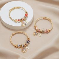 Simple Style Commute Color Block Stainless Steel Alloy Inlay Rhinestones Women's Bangle main image 1