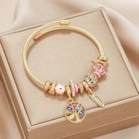 Simple Style Commute Color Block Stainless Steel Alloy Inlay Rhinestones Women's Bangle main image 3