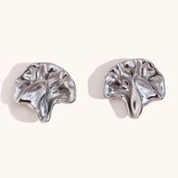 1 Pair Simple Style Commute Solid Color Plating Stainless Steel Gold Plated Ear Studs sku image 1