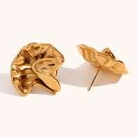 1 Pair Simple Style Commute Solid Color Plating Stainless Steel Gold Plated Ear Studs main image 3