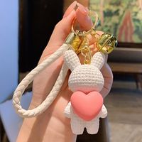 Cartoon Style Animal Heart Shape Resin Unisex Bag Pendant Keychain sku image 4