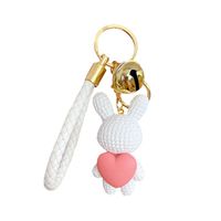 Cartoon Style Animal Heart Shape Resin Unisex Bag Pendant Keychain main image 3