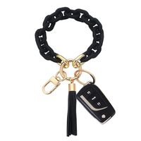 Cute Tassel Arylic Pu Leather Alloy Unisex Bag Pendant Keychain sku image 3