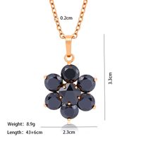 Vintage Style Xuping Flower 18k Gold Plated Artificial Gemstones Copper Alloy Wholesale Pendant Necklace sku image 2