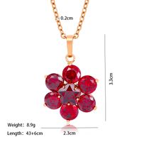 Vintage Style Xuping Flower 18k Gold Plated Artificial Gemstones Copper Alloy Wholesale Pendant Necklace sku image 1