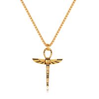 Hip-Hop Dragonfly Stainless Steel No Inlay Men's Pendant Necklace sku image 2