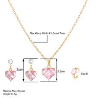 Élégant Mignon Forme De Cœur Alliage Placage Incruster Zircon Femmes Ensemble De Bijoux sku image 1