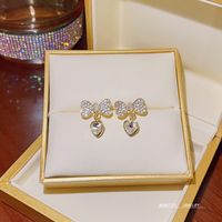 Moda Estrella Forma De Corazón Cobre Enchapado Perlas Artificiales Circón Pendientes De Gota 1 Par sku image 43