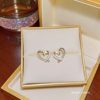 Moda Estrella Forma De Corazón Cobre Enchapado Perlas Artificiales Circón Pendientes De Gota 1 Par sku image 20