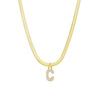 Elegant Letter Copper Pendant Necklace In Bulk sku image 3