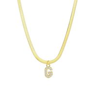 Elegant Letter Copper Pendant Necklace In Bulk sku image 7