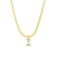 Elegant Letter Copper Pendant Necklace In Bulk sku image 9