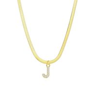 Elegant Letter Copper Pendant Necklace In Bulk sku image 10