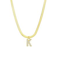 Elegant Letter Copper Pendant Necklace In Bulk sku image 11