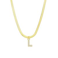 Elegant Letter Copper Pendant Necklace In Bulk sku image 12