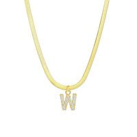 Elegant Letter Copper Pendant Necklace In Bulk sku image 23
