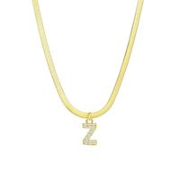 Elegant Letter Copper Pendant Necklace In Bulk sku image 26