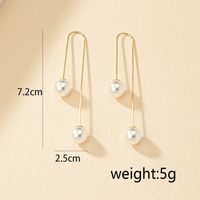 1 Pair Fashion U Shape Pearl Alloy Drop Earrings main image 7