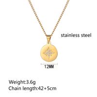 304 Stainless Steel 18K Gold Plated Elegant Sweet Plating Inlay Hexagram Zircon Pendant Necklace main image 2