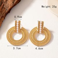 1 Pair Elegant Glam Luxurious Solid Color Inlay Ferroalloy Pearl 14k Gold Plated Drop Earrings main image 2
