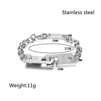 Hip-hop Solid Color Stainless Steel Chain Men's Bracelets main image 2