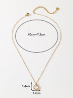 304 Stainless Steel 14K Gold Plated Vintage Style Plating Geometric Pendant Necklace main image 2