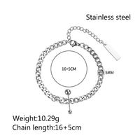 304 Stainless Steel 18K Gold Plated Hip-Hop Retro Polishing Chain Solid Color Bracelets Necklace main image 2