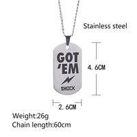 Simple Style Commute Letter 304 Stainless Steel Polishing 18K Gold Plated Men's Pendant Necklace main image 2
