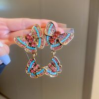 1 Pair Elegant Sweet Butterfly Alloy Drop Earrings main image 5