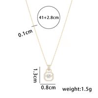 Simple Style Solid Color Sterling Silver Plating 14k Gold Plated Pendant Necklace sku image 2