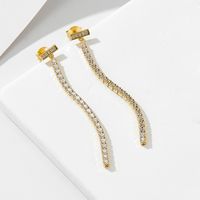 1 Pair Ig Style Sweet Solid Color Plating Inlay Sterling Silver Zircon 14k Gold Plated Rhodium Plated Drop Earrings main image 8