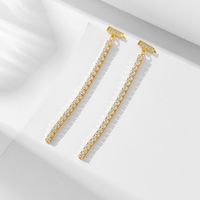 1 Pair Ig Style Sweet Solid Color Plating Inlay Sterling Silver Zircon 14k Gold Plated Rhodium Plated Drop Earrings main image 5