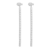 1 Paire Style Ig Sucré Couleur Unie Placage Incruster Argent Sterling Zircon Plaqué Or 14k Plaqué Rhodium Boucles D'oreilles sku image 1