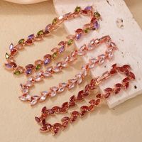 Elegant Leaves Copper Zircon Bracelets In Bulk main image 1