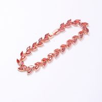 Elegant Leaves Copper Zircon Bracelets In Bulk main image 8