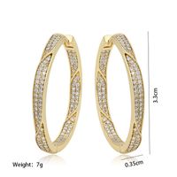 Wholesale Jewelry Xuping Simple Style Solid Color Alloy Artificial Gemstones 14k Gold Plated Plating Inlay Earrings sku image 1