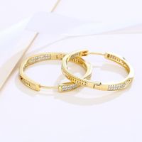 Wholesale Jewelry Xuping Simple Style Solid Color Alloy Artificial Gemstones 14k Gold Plated Plating Inlay Earrings main image 5