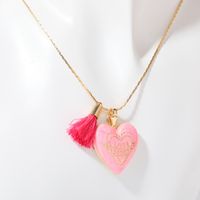 Casual Simple Style Heart Shape Copper 18k Gold Plated Pendant Necklace In Bulk main image 8