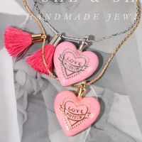 Casual Simple Style Heart Shape Copper 18k Gold Plated Pendant Necklace In Bulk main image 1