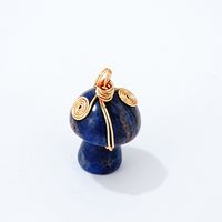 Cute Simple Style Mushroom 304 Stainless Steel Natural Stone Copper K Gold Plated Women's Charms Necklace main image 5
